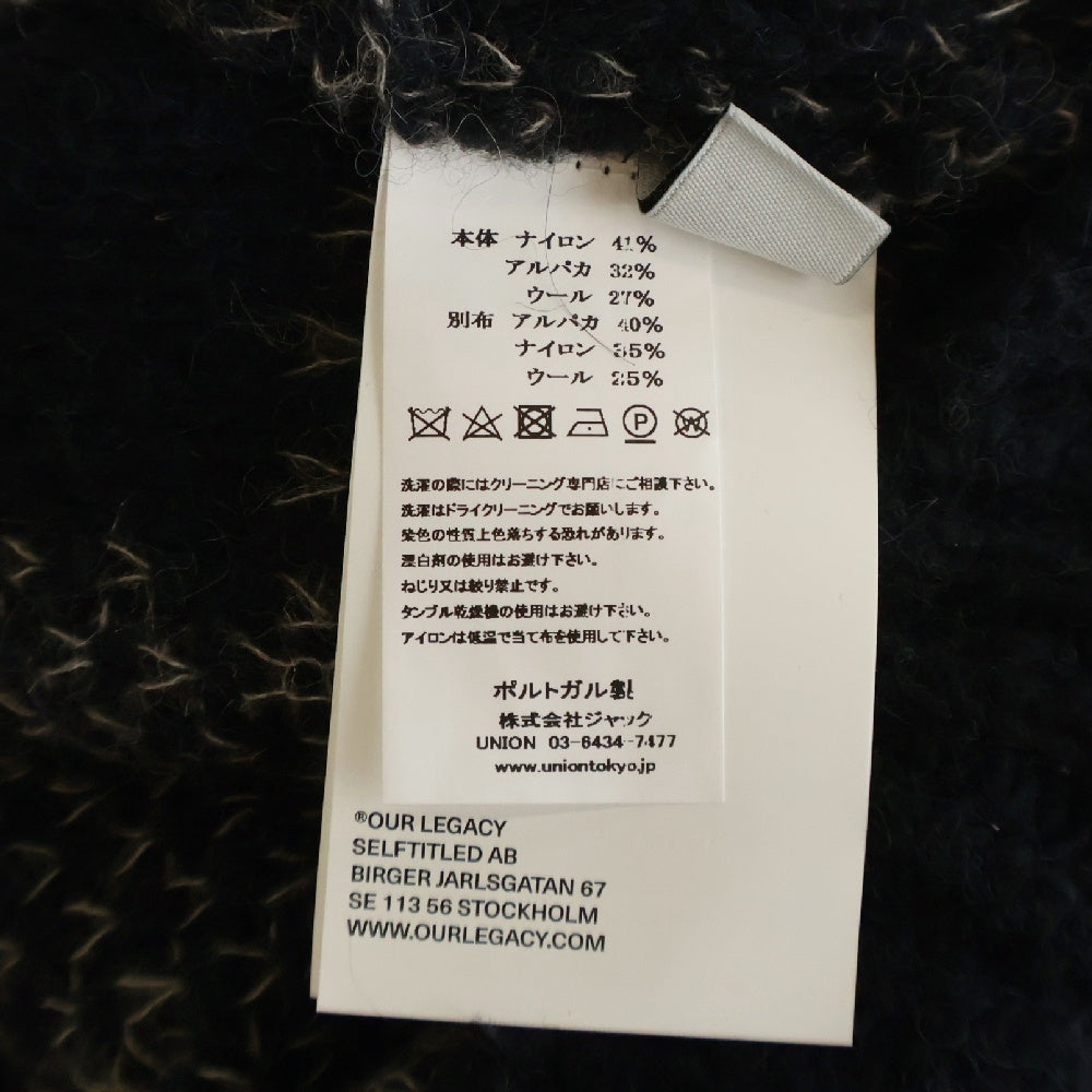 OUR LEGACY(アワーレガシー) 24AW SONAR ROUNDNECK DAMAGE KINT M4243SBD ダメージ クルーネックニットセーター ブラック