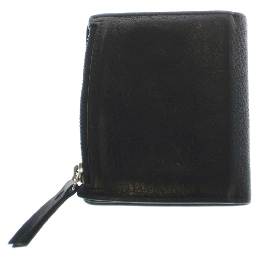 Maison Margiela(メゾンマルジェラ) 23SS FLIP FLAP WALLET SA1UI0009 レザー フリップ フラップ ウォレット コンパクト 財布 ブラック