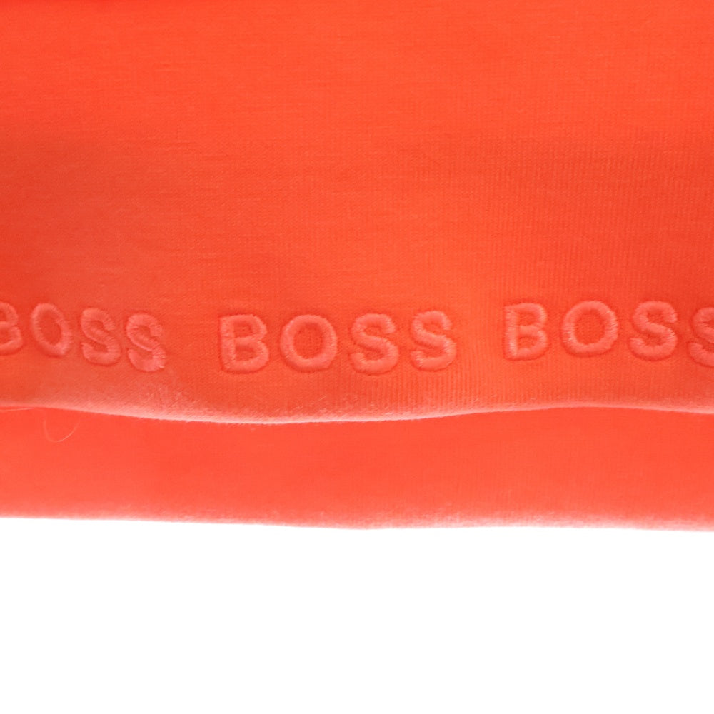 HUGO BOSS(ヒューゴボス) ネックロゴ ワンポイントロゴ刺繍 スウェットトレーナー オレンジ