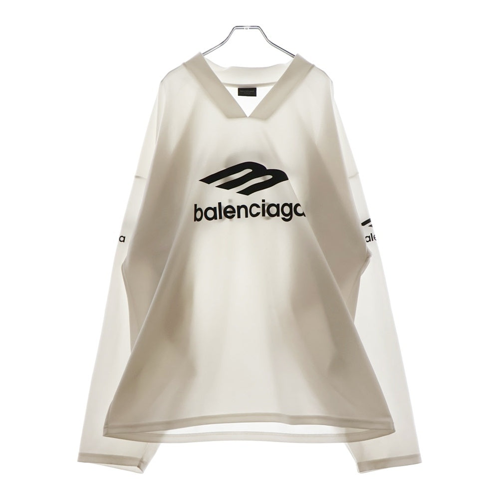 BALENCIAGA(バレンシアガ) ロゴ 3Bアイコン 長袖Tシャツカットソー ロングスリーブ ロンT ホワイト 779988 TPVQ5