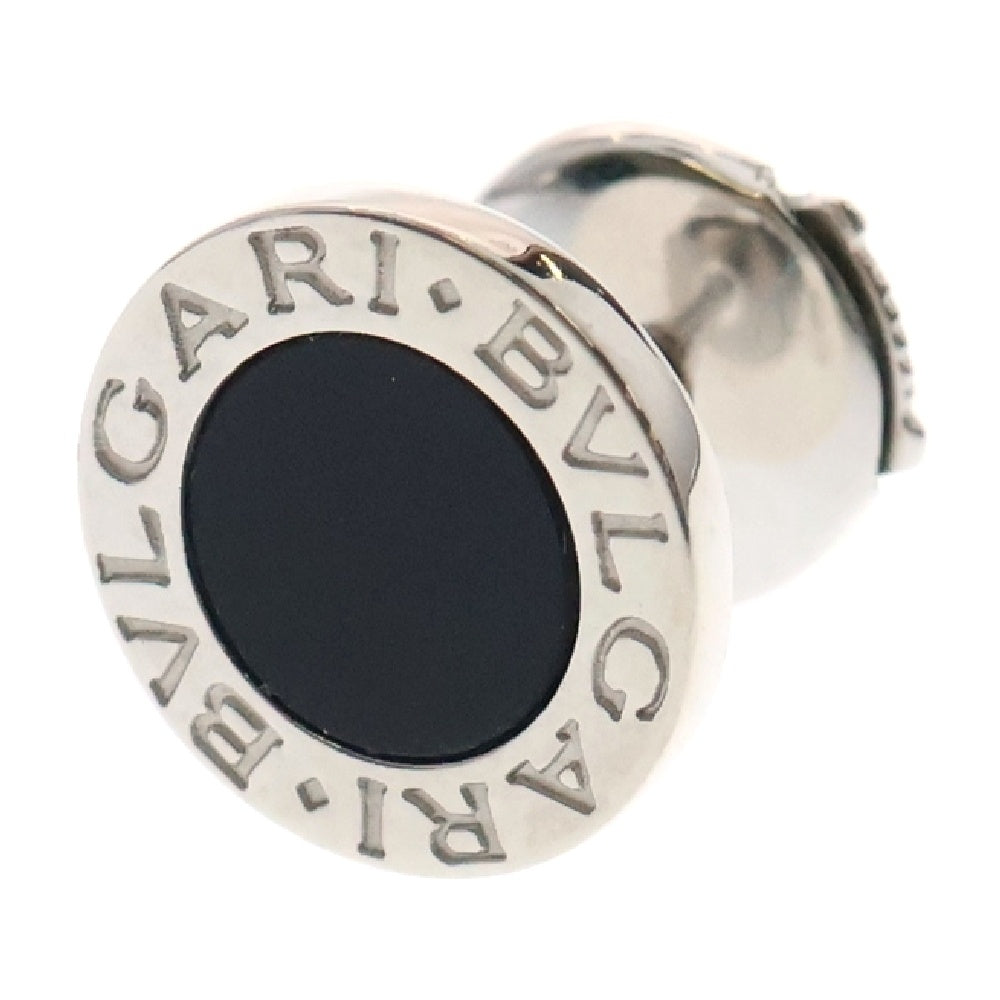 BVLGARI(ブルガリ) 18KWG シングルイヤリング ピアス オニキス ホワイトゴールド シルバー/ブラック