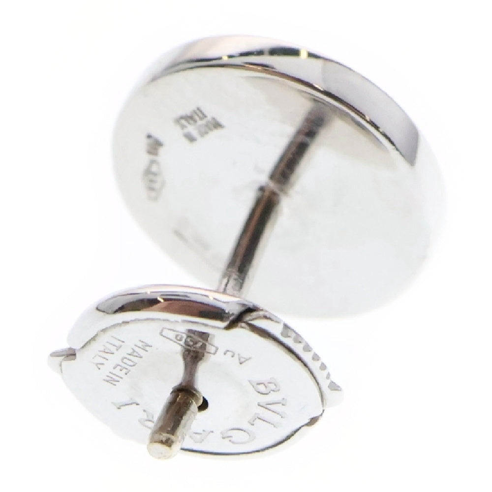 BVLGARI(ブルガリ) 18KWG シングルイヤリング ピアス オニキス ホワイトゴールド シルバー/ブラック