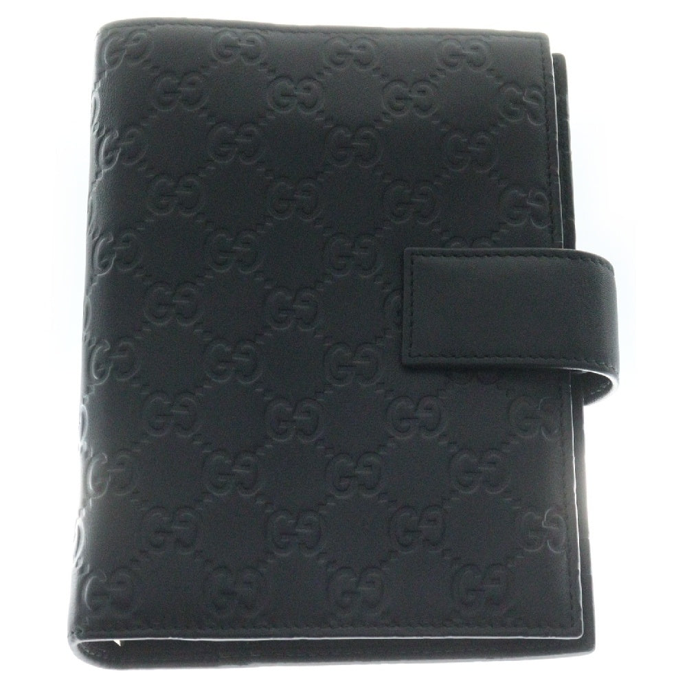 GUCCI(グッチ) グッチシマ 手帳カバー レザー ブラック 115241