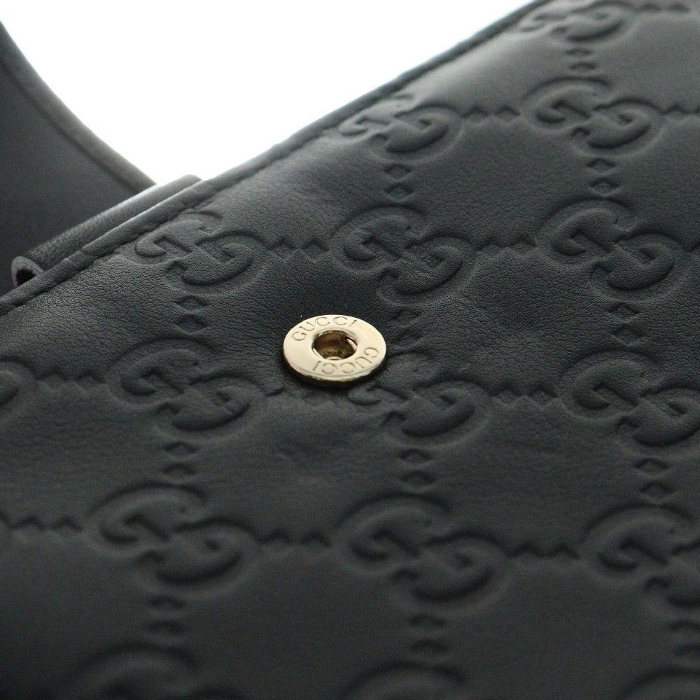 GUCCI(グッチ) グッチシマ 手帳カバー レザー ブラック 115241