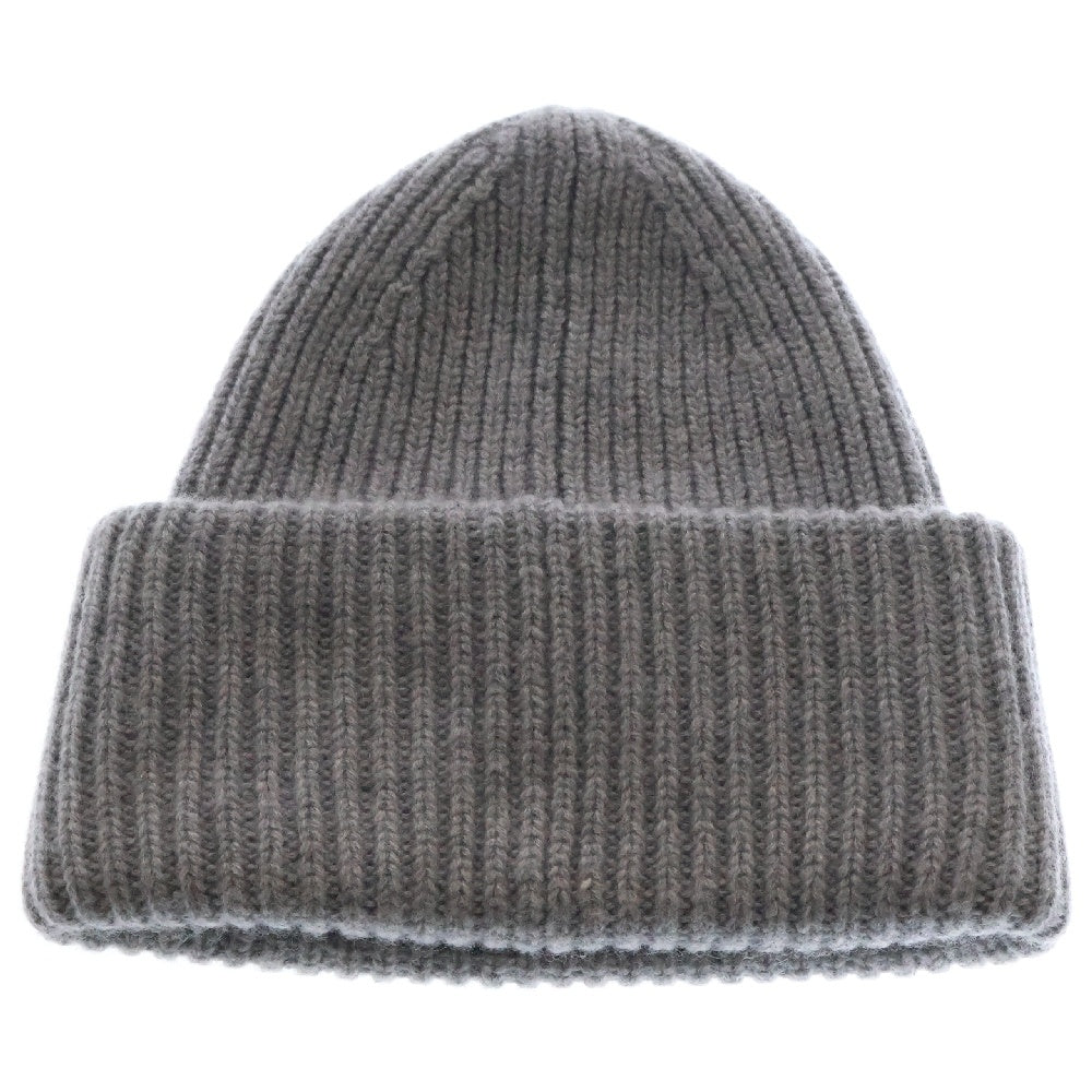 Acne Studios(アクネ ストゥディオズ) LOGO FACE LOGO BEANIE ラージフェイスロゴビーニー ニット帽 グレー FA-UX-HATS000063