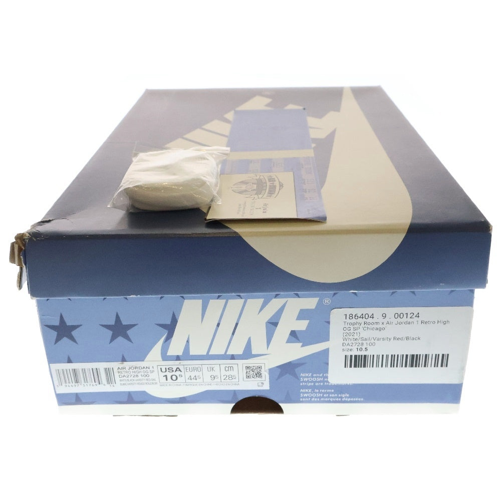 NIKE(ナイキ) ×Trophy Room AIR JORDAN 1 RETRO HIGH OG SP DA2728-100 トロフィールーム エアジョーダン シカゴ ハイカットスニーカー レッド/ホワイト US10.5/28.5cm