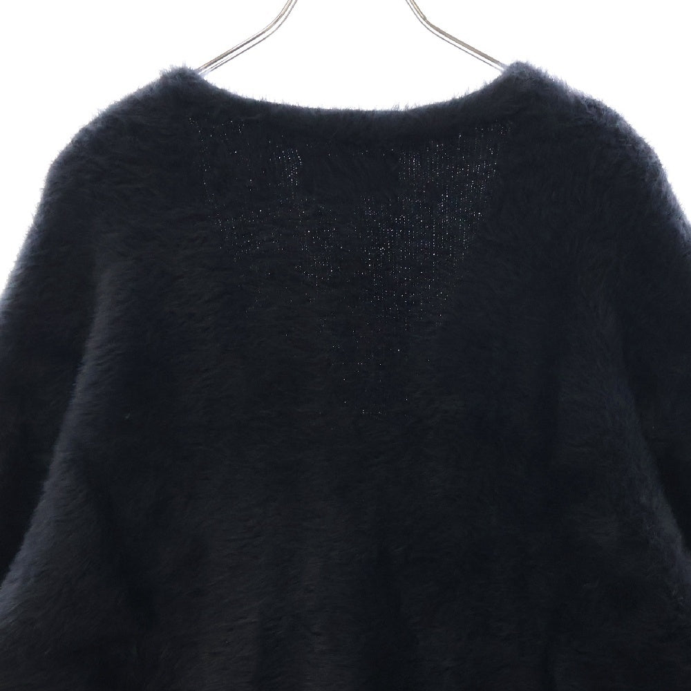 THE BLACK EYE PATCH(ブラックアイパッチ) OG LABEL MOHAIR CARDIGAN ロゴパッチ付きカーディガン ネイビー