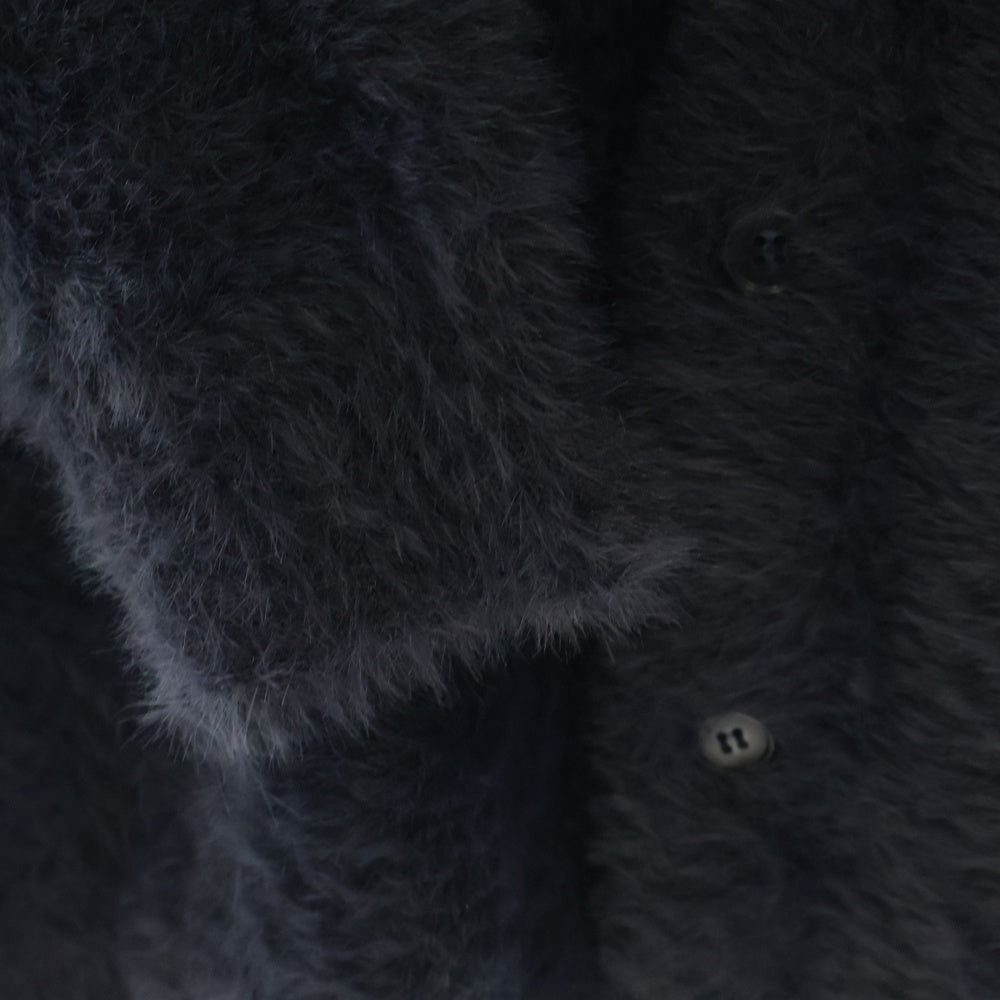 THE BLACK EYE PATCH(ブラックアイパッチ) OG LABEL MOHAIR CARDIGAN ロゴパッチ付きカーディガン ネイビー