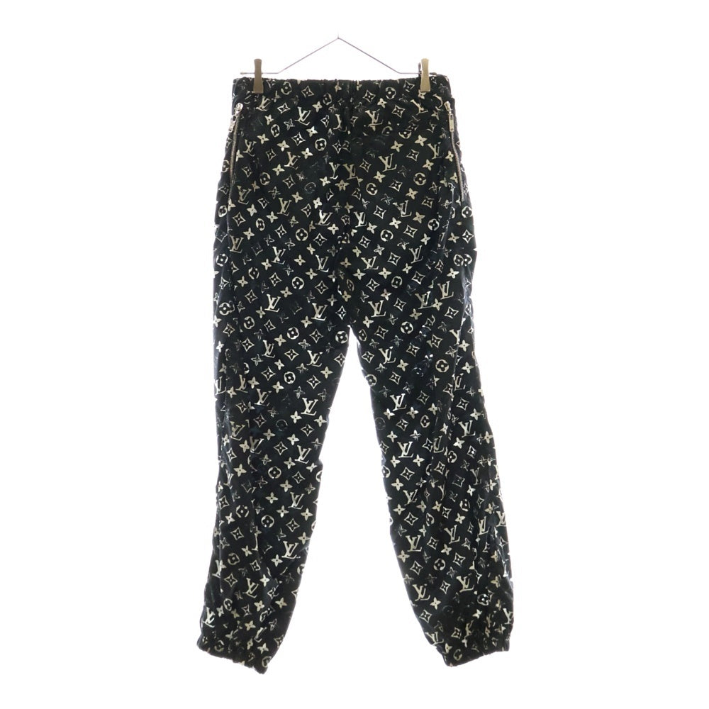 LOUIS VUITTON(ルイヴィトン) 20SS ステンシルエフェクト モノグラムジョギング ナイロンパンツ ブラック RW201W DFU FIPA11