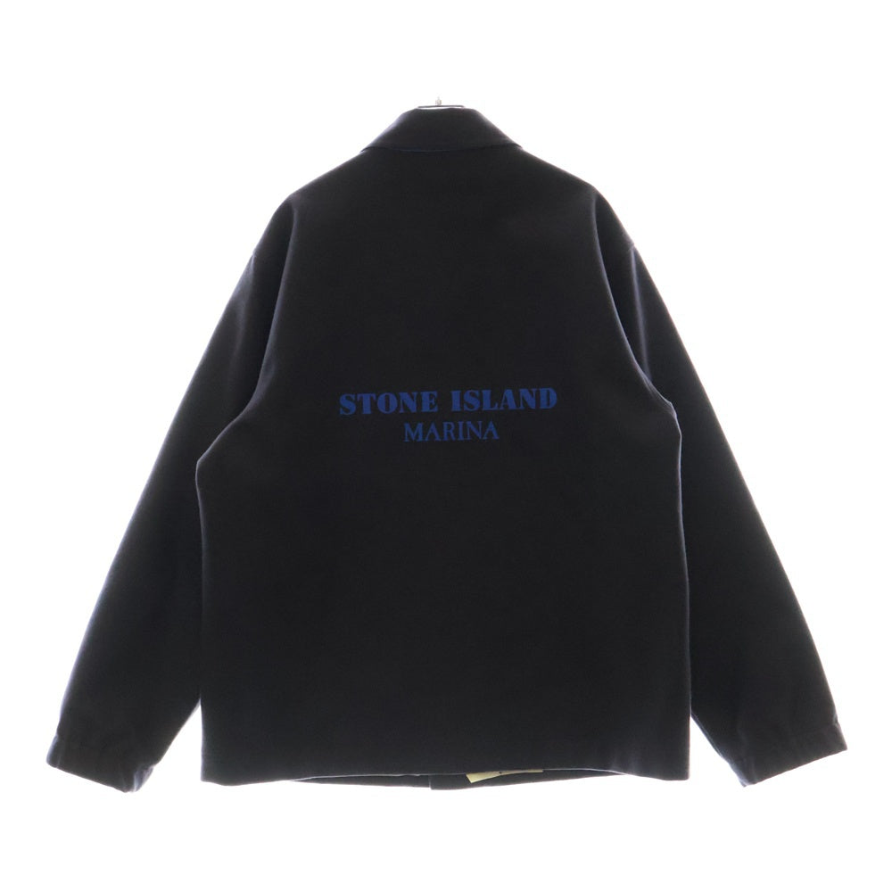 アレクシスマビーユ　ラインストーンブルゾン　背中ロゴ　ネイビー STONE ISLAND(ストーンアイランド) MARINA BACK LOGO WOOL