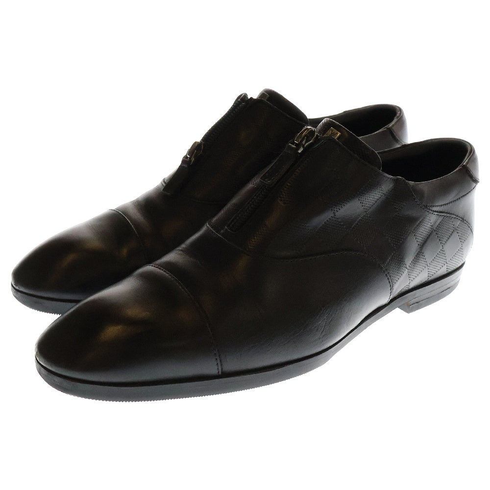 LOUIS VUITTON(ルイヴィトン) Center Zipper Dress Shoes センタージップ ダミエ レザー ドレスシューズ ブラック