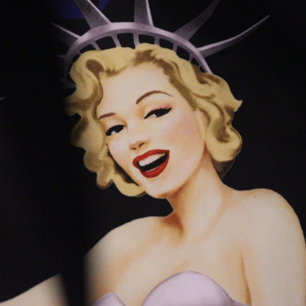 AVIREX(アヴィレックス) 23AW STATUE OF LIBERTY MA-1 ピンナップガールプリントフライトジャケット ブラック 783-3252055