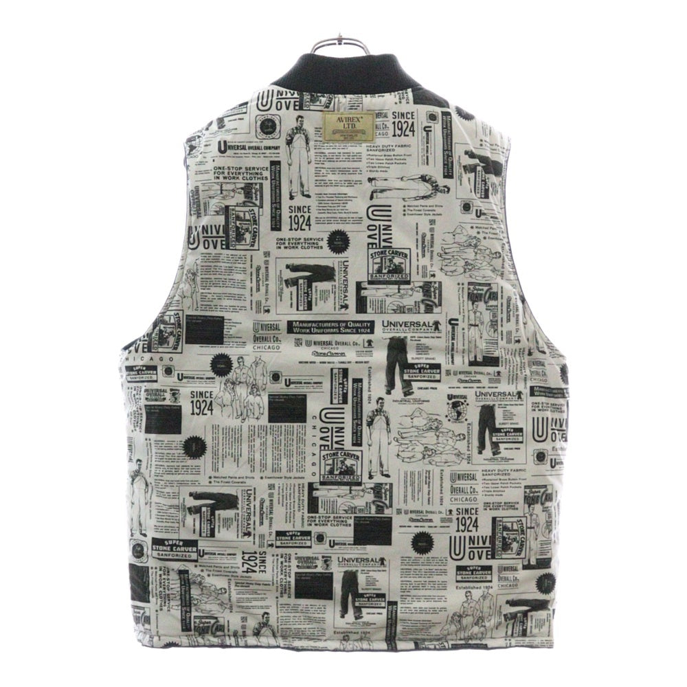 AVIREX(アヴィレックス) ×UNIVERSAL OVERALL WORK VEST ユニバーサルオーバーオール ワークベスト ブルー U2433415AX