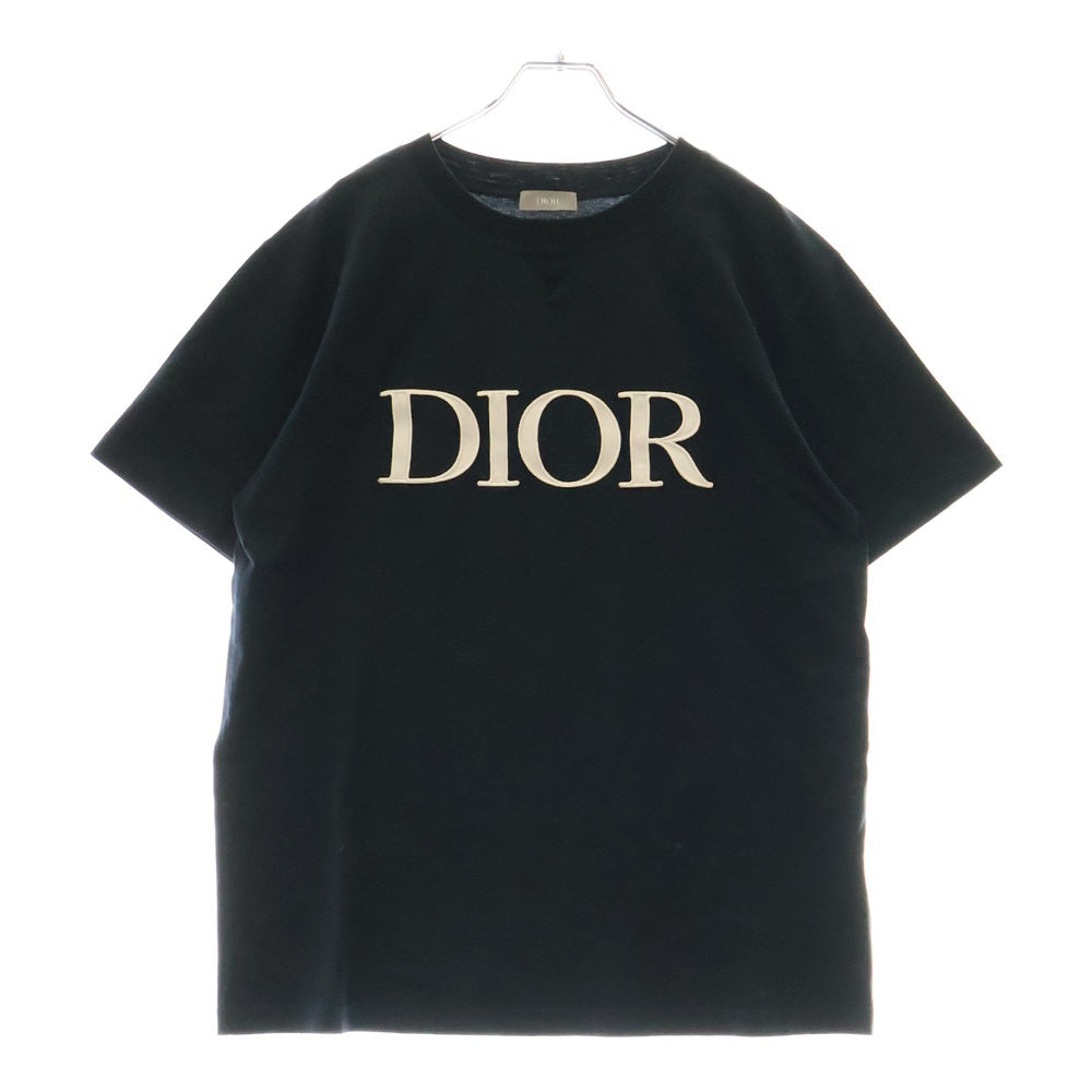 DIOR(ディオール) 21SS LOGO TEE ロゴ刺繍クルーネック半袖Tシャツ 半袖カットソー ネイビー 183J685A0677