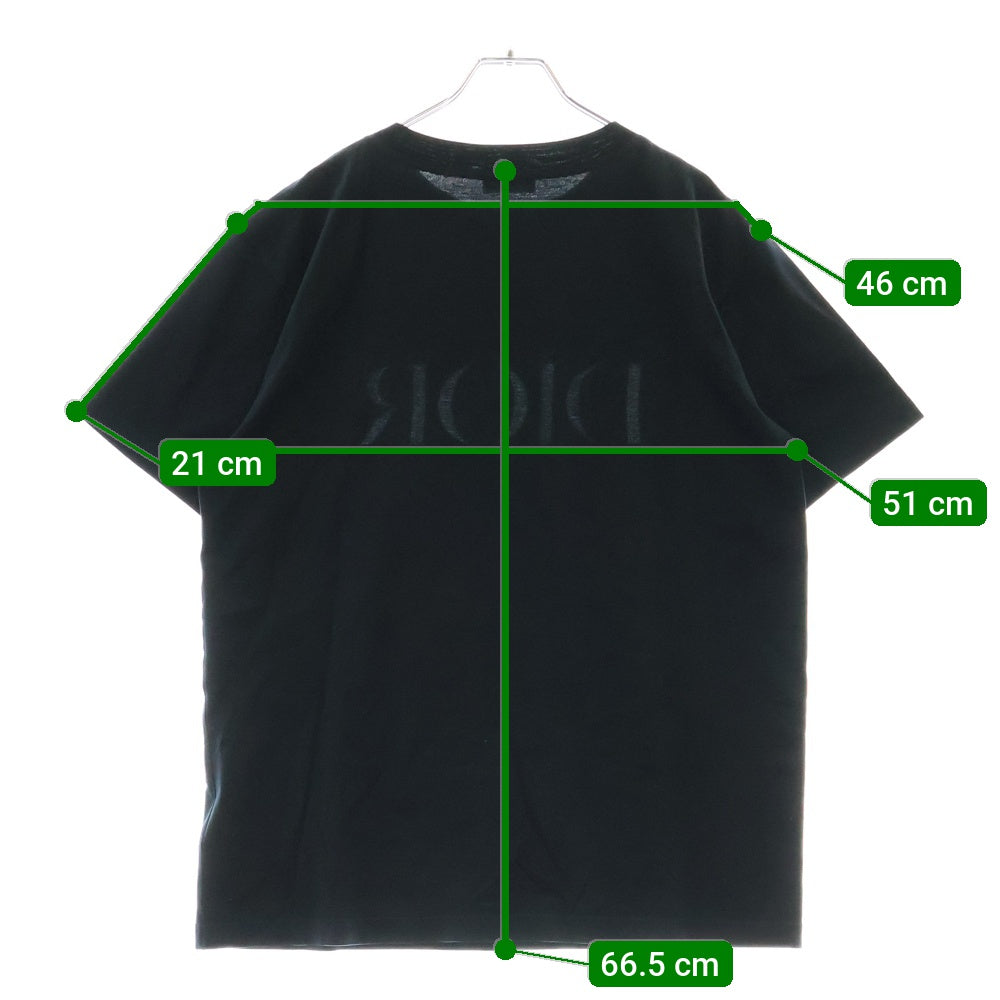 DIOR(ディオール) 21SS LOGO TEE ロゴ刺繍クルーネック半袖Tシャツ 半袖カットソー ネイビー 183J685A0677