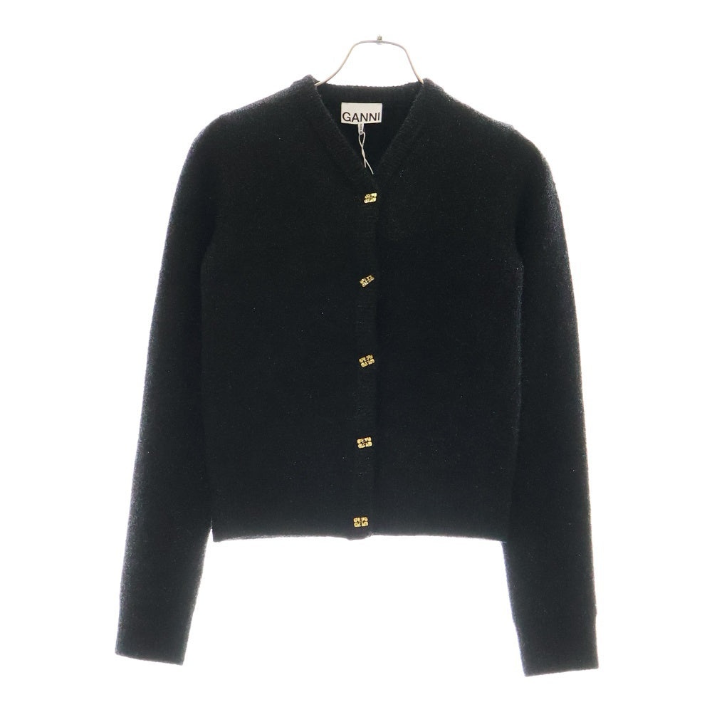 GANNI(ガニー) Sparkle Cardigan スパークルカーディガン ブラック レディース