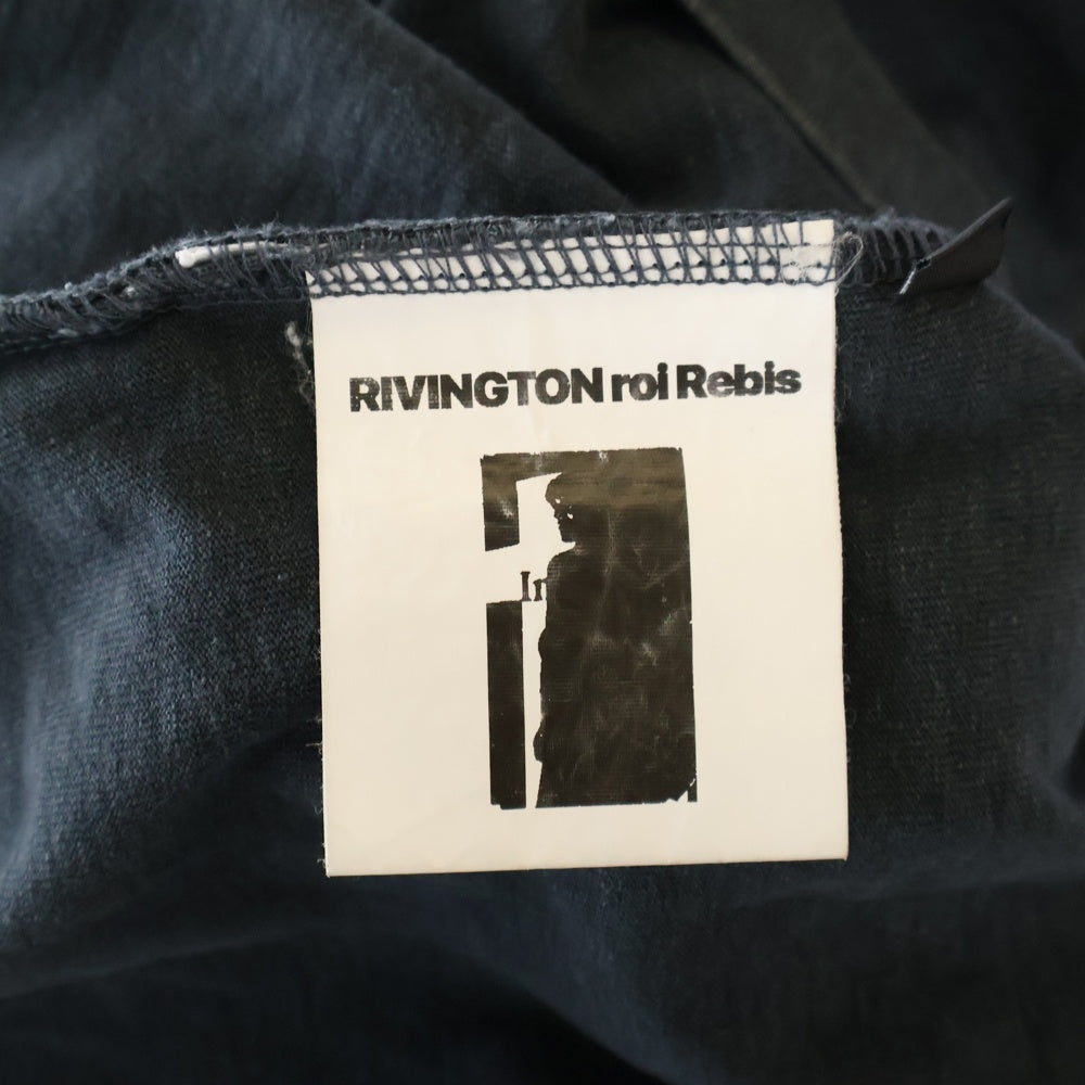 RIVINGTON roi Rebis(リヴィントンロイレビス ) FORGIVE ME LS VINTAGE TEE フロントロゴプリント長袖カットソー 長袖Tシャツ ロングスリーブカットソー ロンT ブラック FORG-LS05