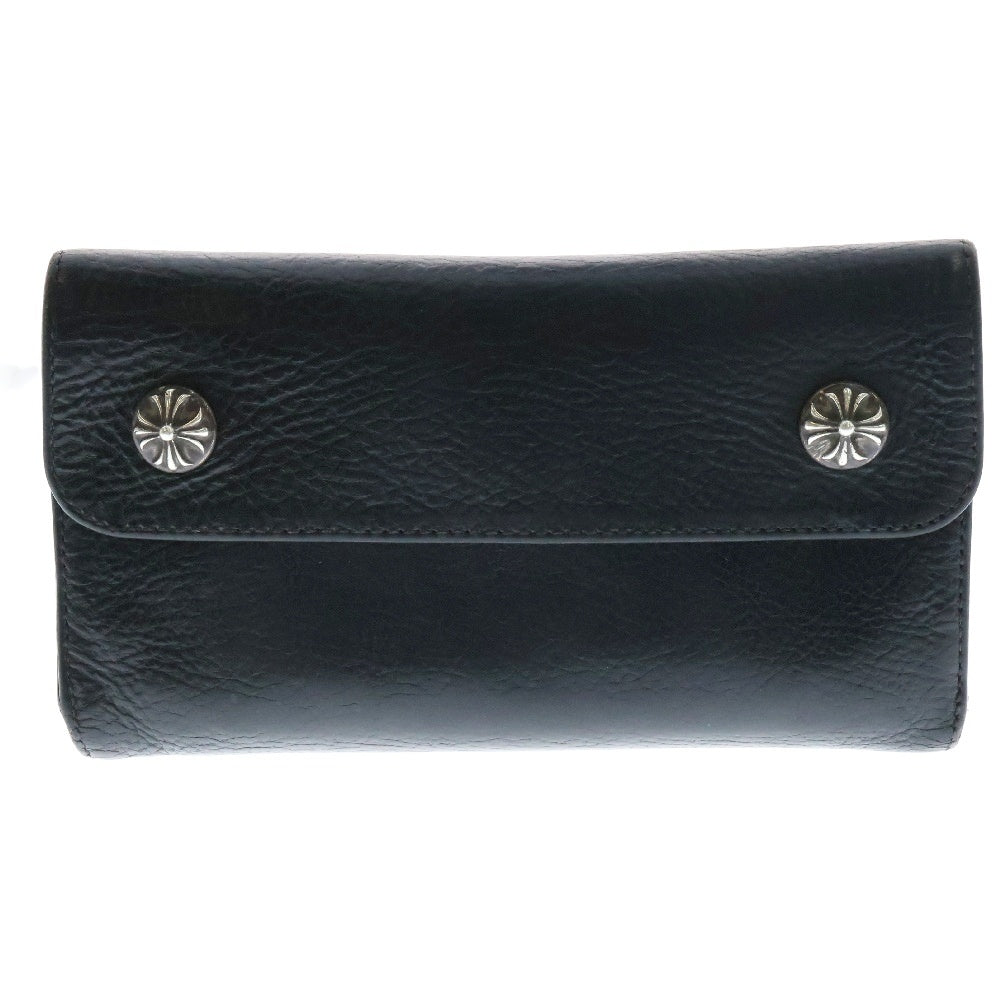 CHROME HEARTS(クロムハーツ) WAVE ウェーブ レザーウォレット 財布 ブラック BCA374