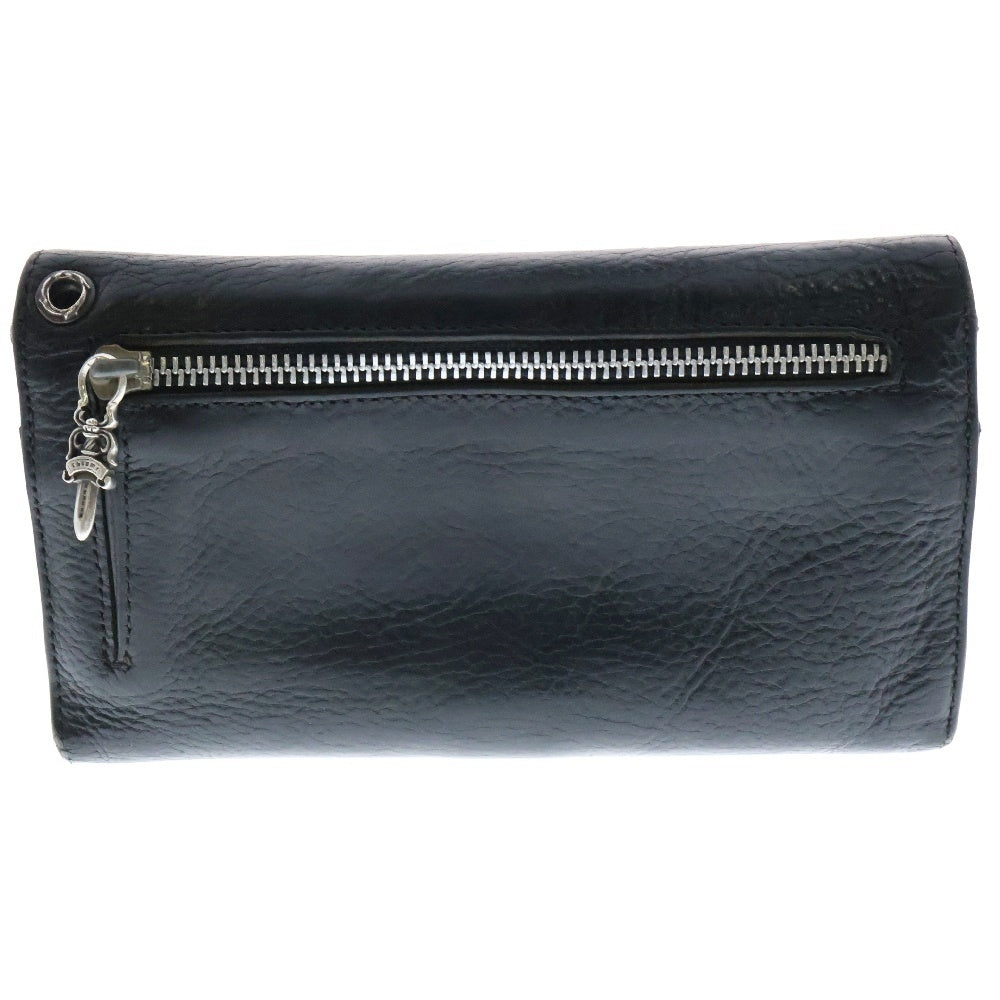 CHROME HEARTS(クロムハーツ) WAVE ウェーブ レザーウォレット 財布 ブラック BCA374
