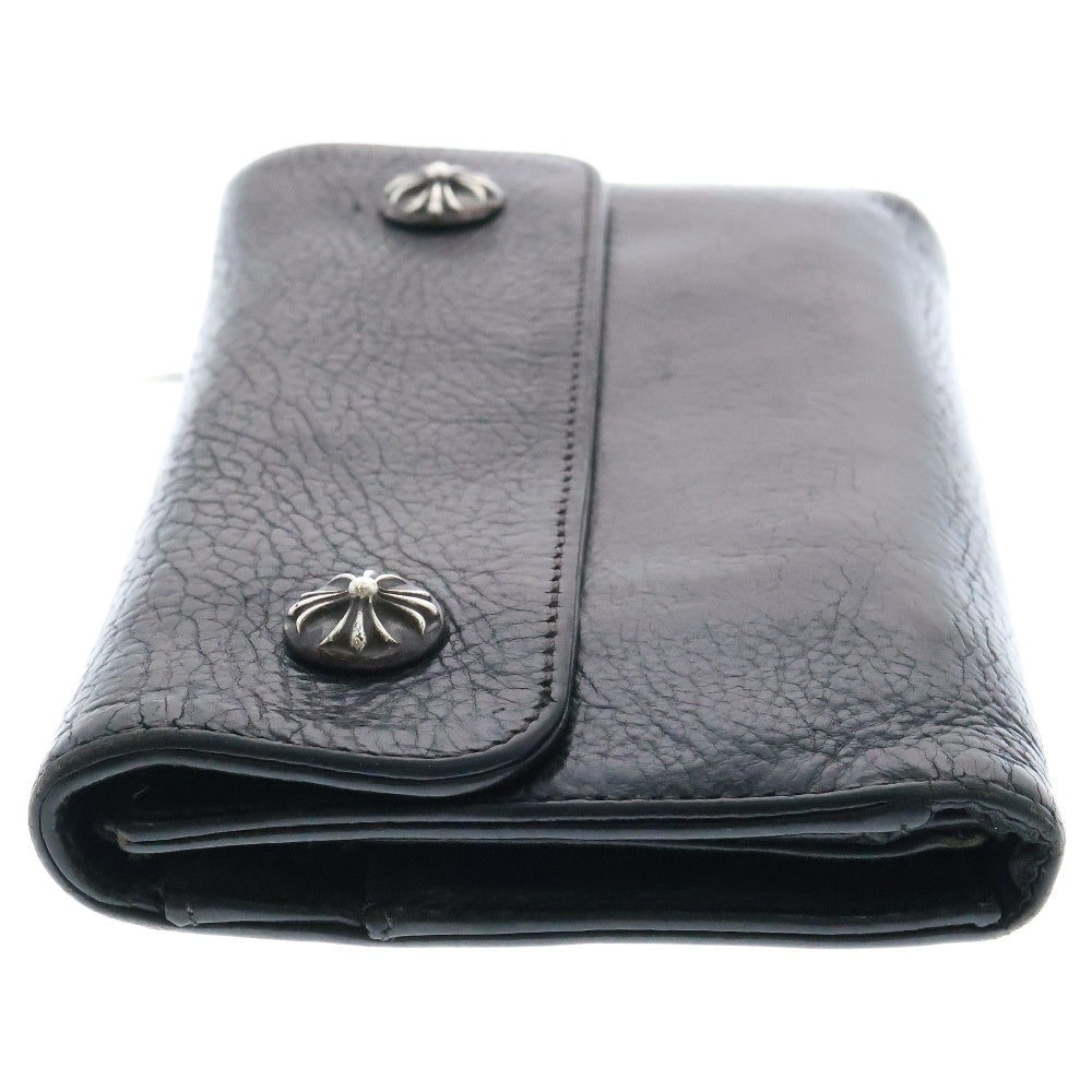 CHROME HEARTS(クロムハーツ) WAVE ウェーブ レザーウォレット 財布 ブラック BCA374