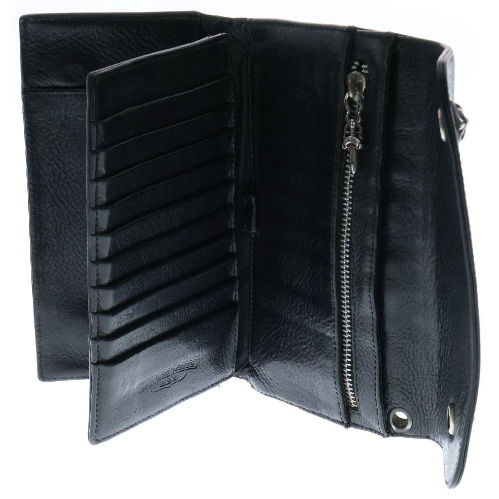 CHROME HEARTS(クロムハーツ) WAVE ウェーブ レザーウォレット 財布 ブラック BCA374