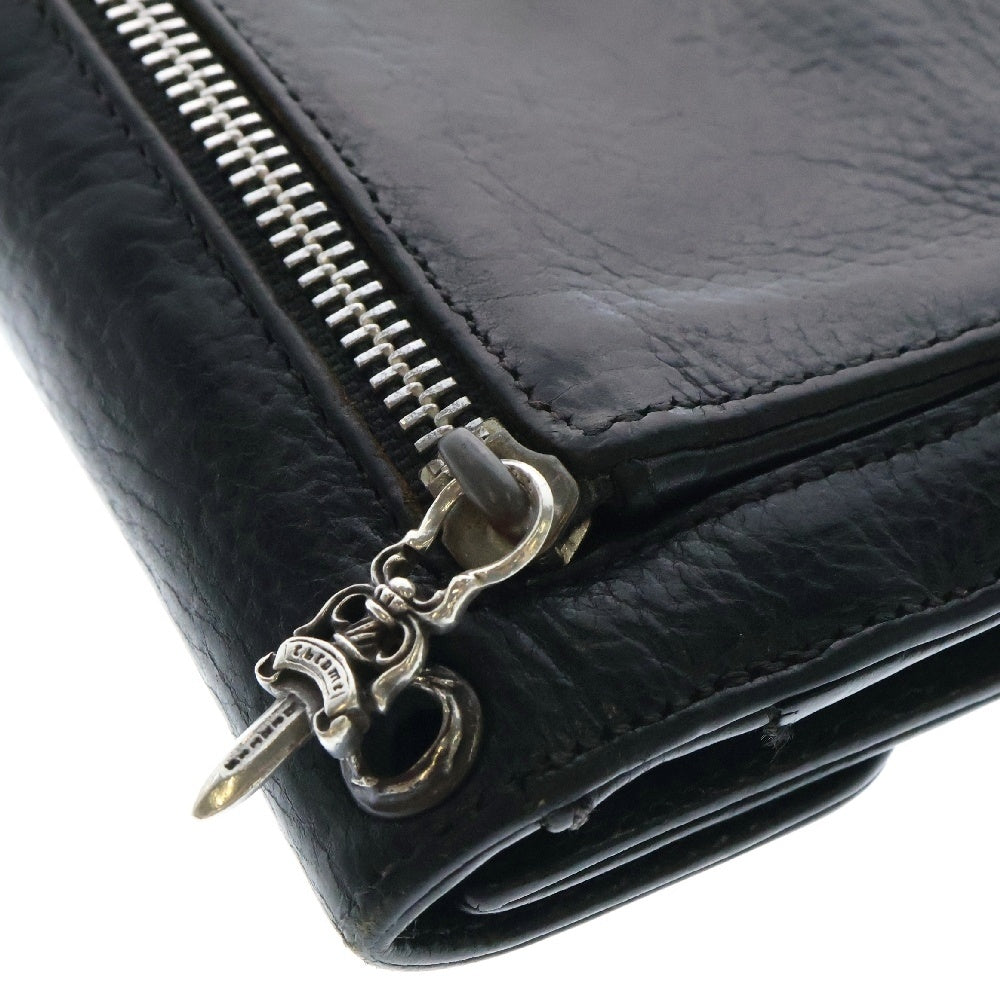 CHROME HEARTS(クロムハーツ) WAVE ウェーブ レザーウォレット 財布 ブラック BCA374