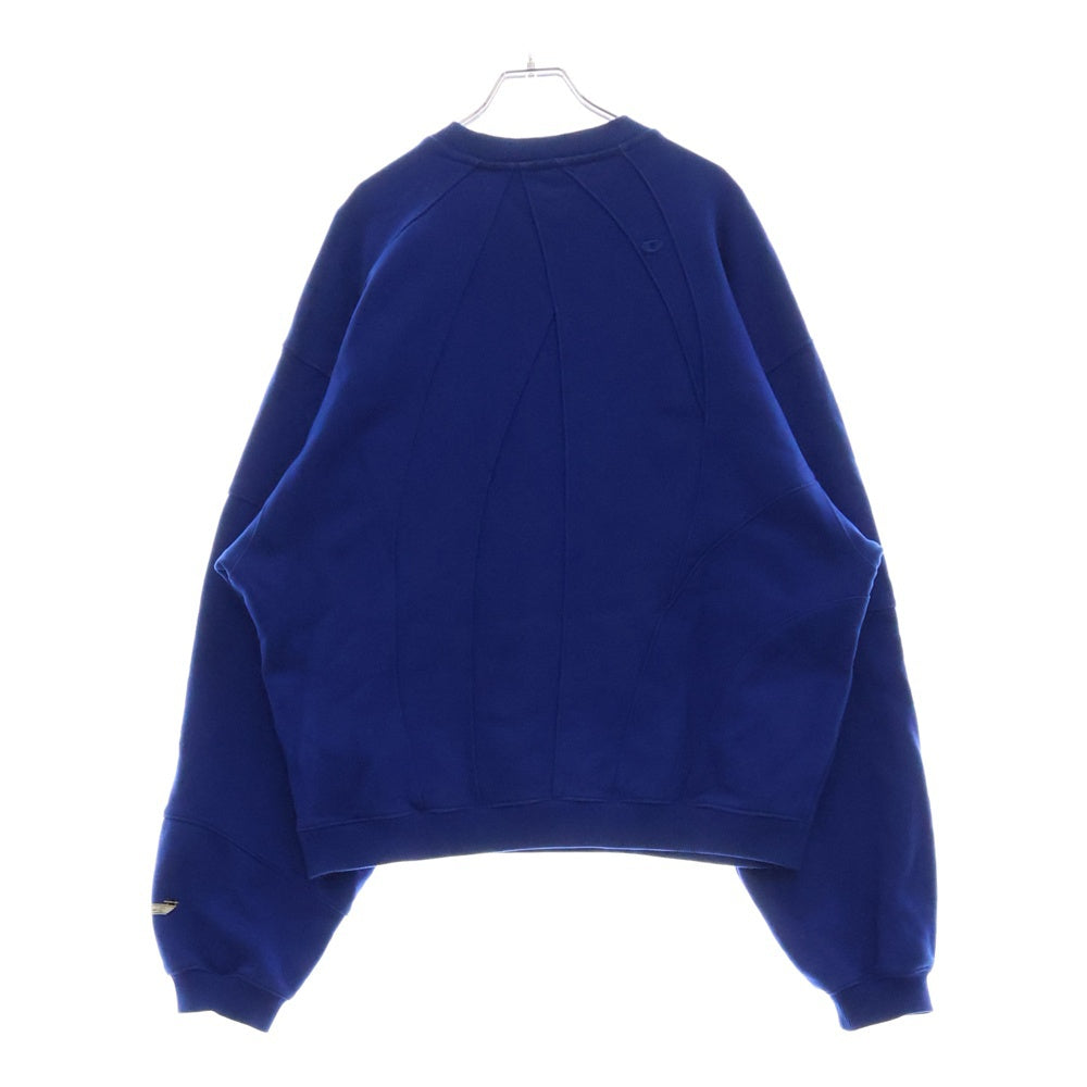 ADER ERROR(アーダーエラー) 23AW LOGO SWEATSHIRTS ロゴ刺繍スウェットトレーナー ブルー BMADFWSW0105BL
