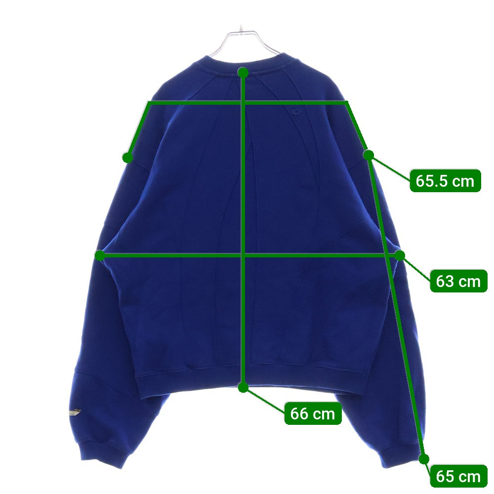 ADER ERROR(アーダーエラー) 23AW LOGO SWEATSHIRTS ロゴ刺繍スウェットトレーナー ブルー BMADFWSW0105BL