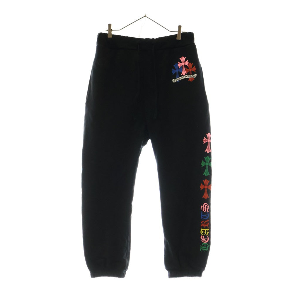 CHROME HEARTS(クロムハーツ) MLTCOL CEM CRS SWT PNT マルチカラーセメタリークロススウェットパンツ ブラック