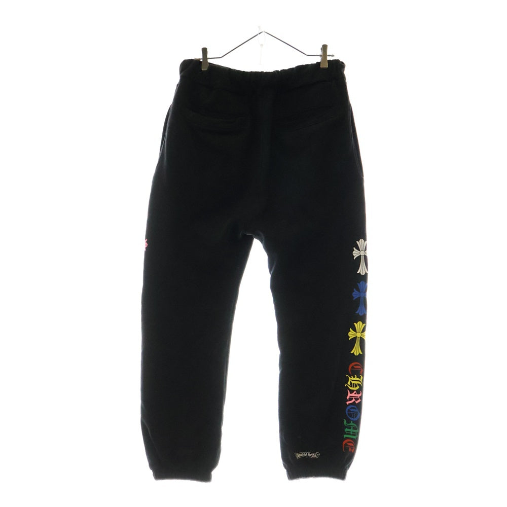 CHROME HEARTS(クロムハーツ) MLTCOL CEM CRS SWT PNT マルチカラーセメタリークロススウェットパンツ ブラック