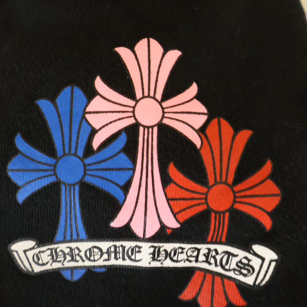 CHROME HEARTS(クロムハーツ) MLTCOL CEM CRS SWT PNT マルチカラーセメタリークロススウェットパンツ ブラック