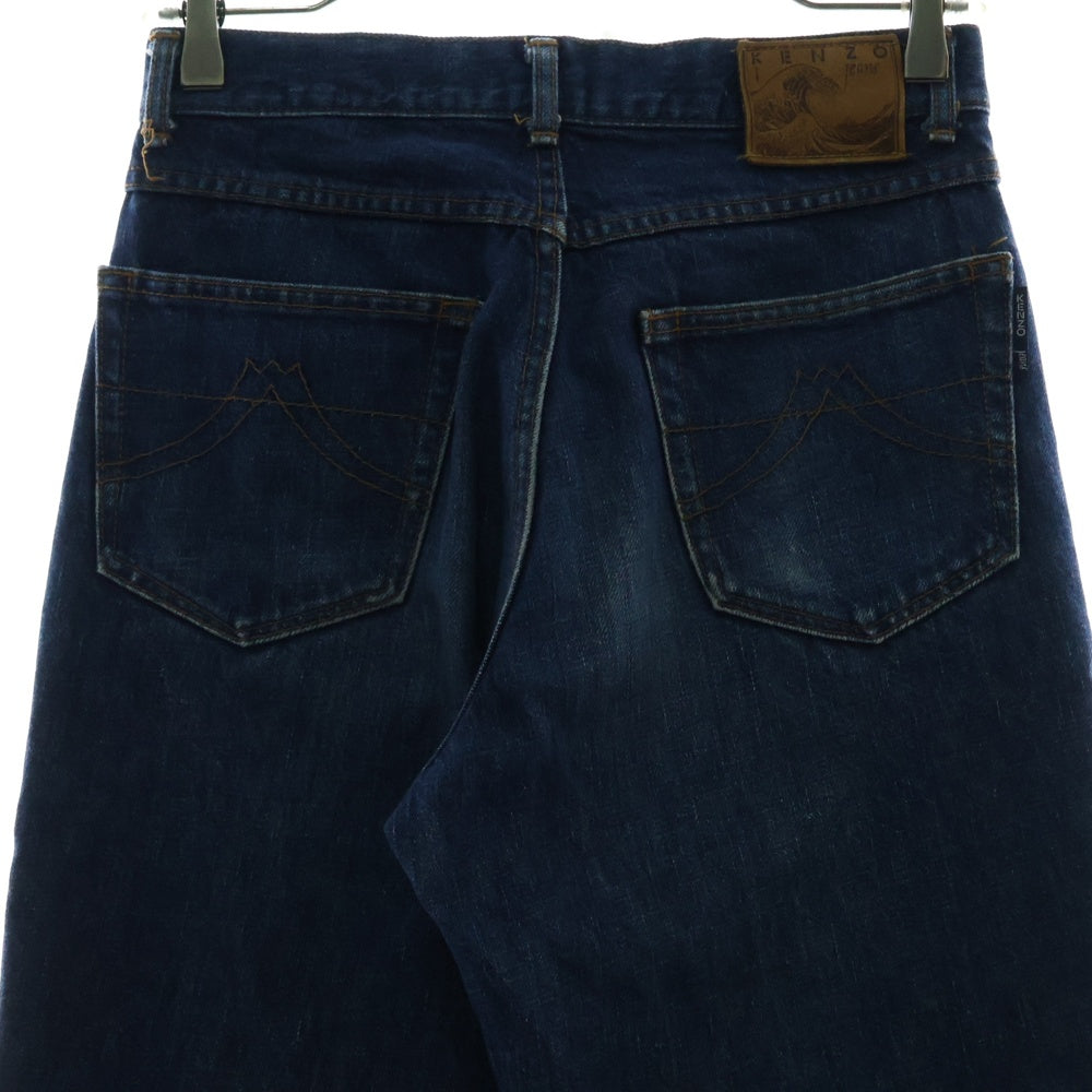 KENZO(ケンゾー) 90s vintage ヴィンテージ 北斎タグ 革波タグ ストレートデニムパンツ ジーンズ インディゴ