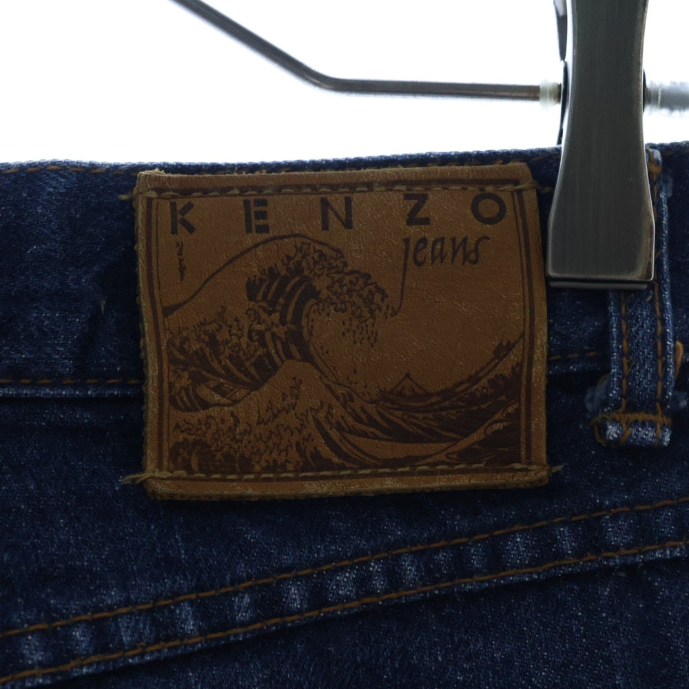 KENZO(ケンゾー) 90s vintage ヴィンテージ 北斎タグ 革波タグ ストレートデニムパンツ ジーンズ インディゴ
