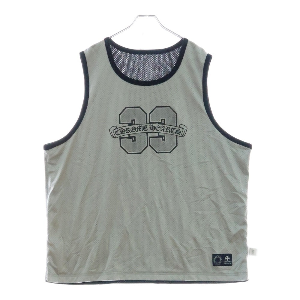 CHROME HEARTS(クロムハーツ) MESH WARM UP JERSEY リバーシブル CHロゴプリント メッシュタンクトップ ノースリーブ ブラック