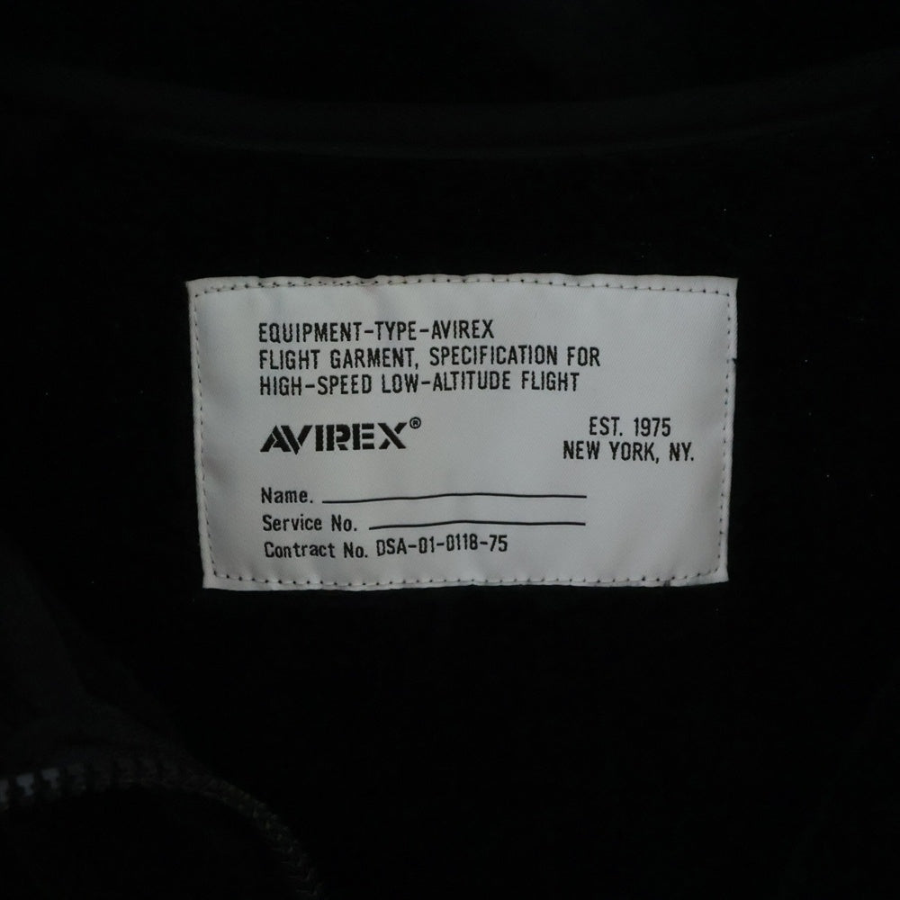 AVIREX(アヴィレックス) MILITARY FLEECE JACKET 783‐4230020 ミリタリー フリース ジャケット ブラック