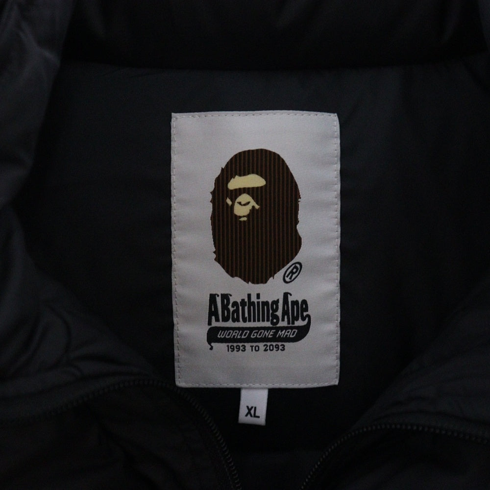 A BATHING APE(アベイシングエイプ) Logo Down Jacket 001DNI801005M ロゴ ダウンジャケット ブラック