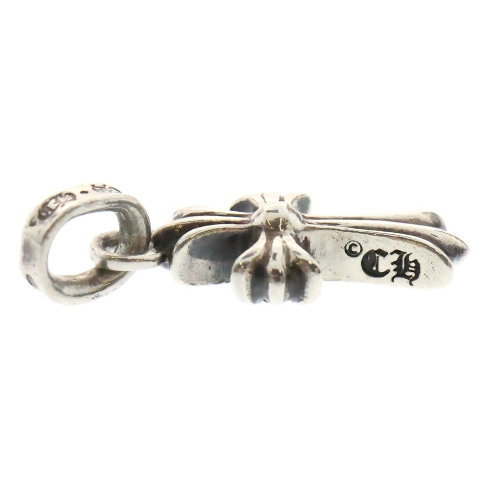 CHROME HEARTS(クロムハーツ) CRS BBYFAT P SAP B ベイビーファット PAVEブルーサファイア チャーム シルバーネックレストップ