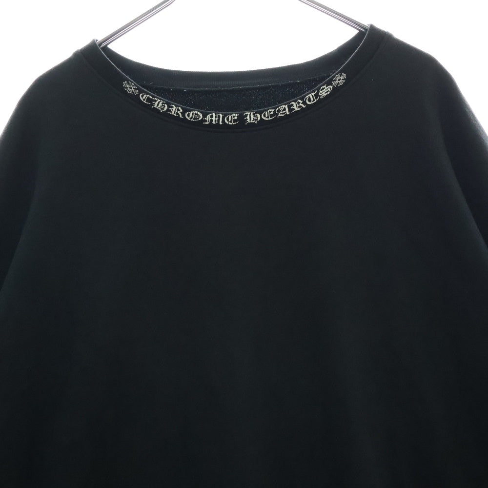 CHROME HEARTS(クロムハーツ) SWTSHRT PLVRスウェット ネックロゴプリントスウェットトレーナー ブラック
