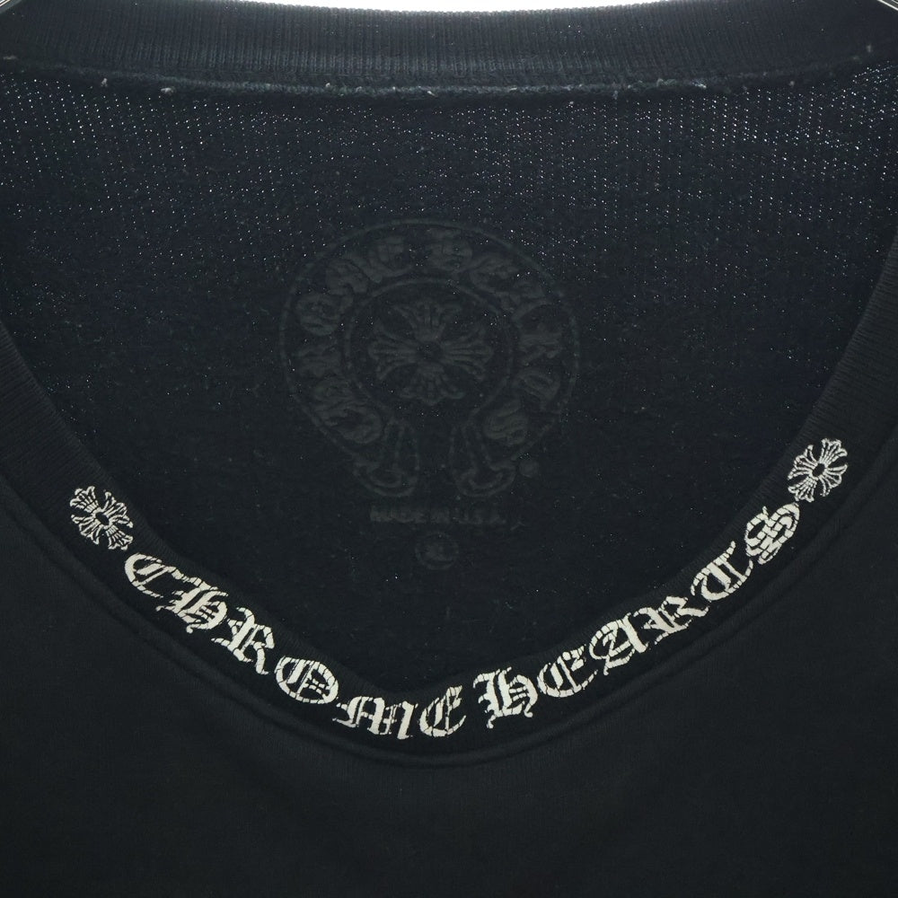 CHROME HEARTS(クロムハーツ) SWTSHRT PLVRスウェット ネックロゴプリントスウェットトレーナー ブラック