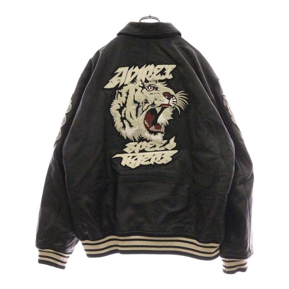 AVIREX(アヴィレックス) VARSITY JACKET ロゴ刺繍バーシティジャケット スタジャン ブラック 783-3250077