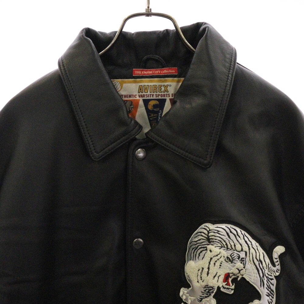 AVIREX(アヴィレックス) VARSITY JACKET ロゴ刺繍バーシティジャケット スタジャン ブラック 783-3250077