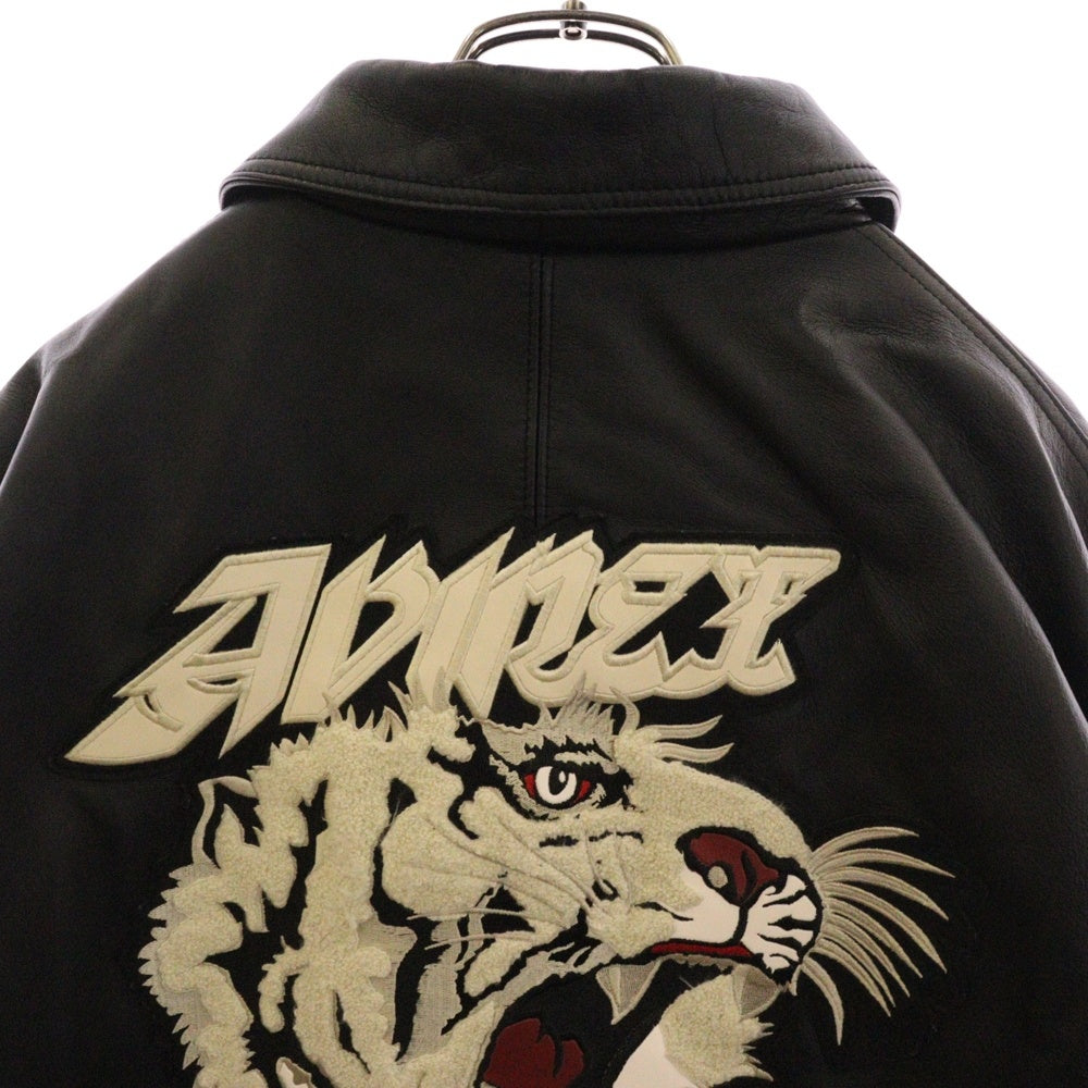 AVIREX(アヴィレックス) VARSITY JACKET ロゴ刺繍バーシティジャケット スタジャン ブラック 783-3250077