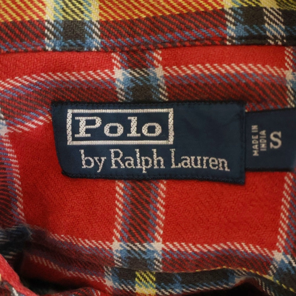 POLO RALPH LAUREN(ポロラルフローレン) 90s vintage ヴィンテージ チェック柄ネルシャツ レッド MNBLWOVM2C00347