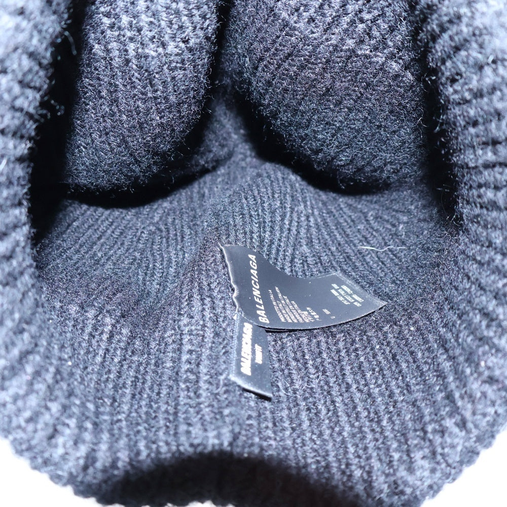 BALENCIAGA(バレンシアガ) 21AW Black Logo Jacquard Beanie ロゴ ジャガード ビーニー ニット帽 ブラック 675327 T1615