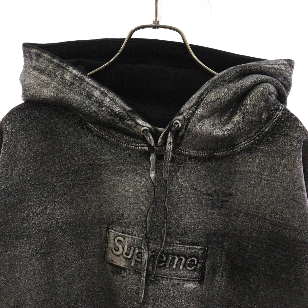 SUPREME(シュプリーム) 24SS ×MM6 Maison Margiela Foil Box Logo Hooded Sweatshirt ×エムエムシックス メゾンマルジェラ ホイル ボックスロゴ プルオーバーパーカー