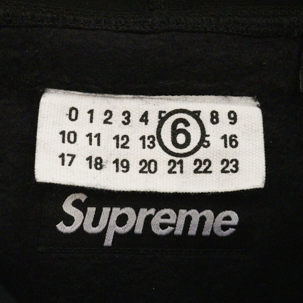 SUPREME(シュプリーム) 24SS ×MM6 Maison Margiela Foil Box Logo Hooded Sweatshirt ×エムエムシックス メゾンマルジェラ ホイル ボックスロゴ プルオーバーパーカー