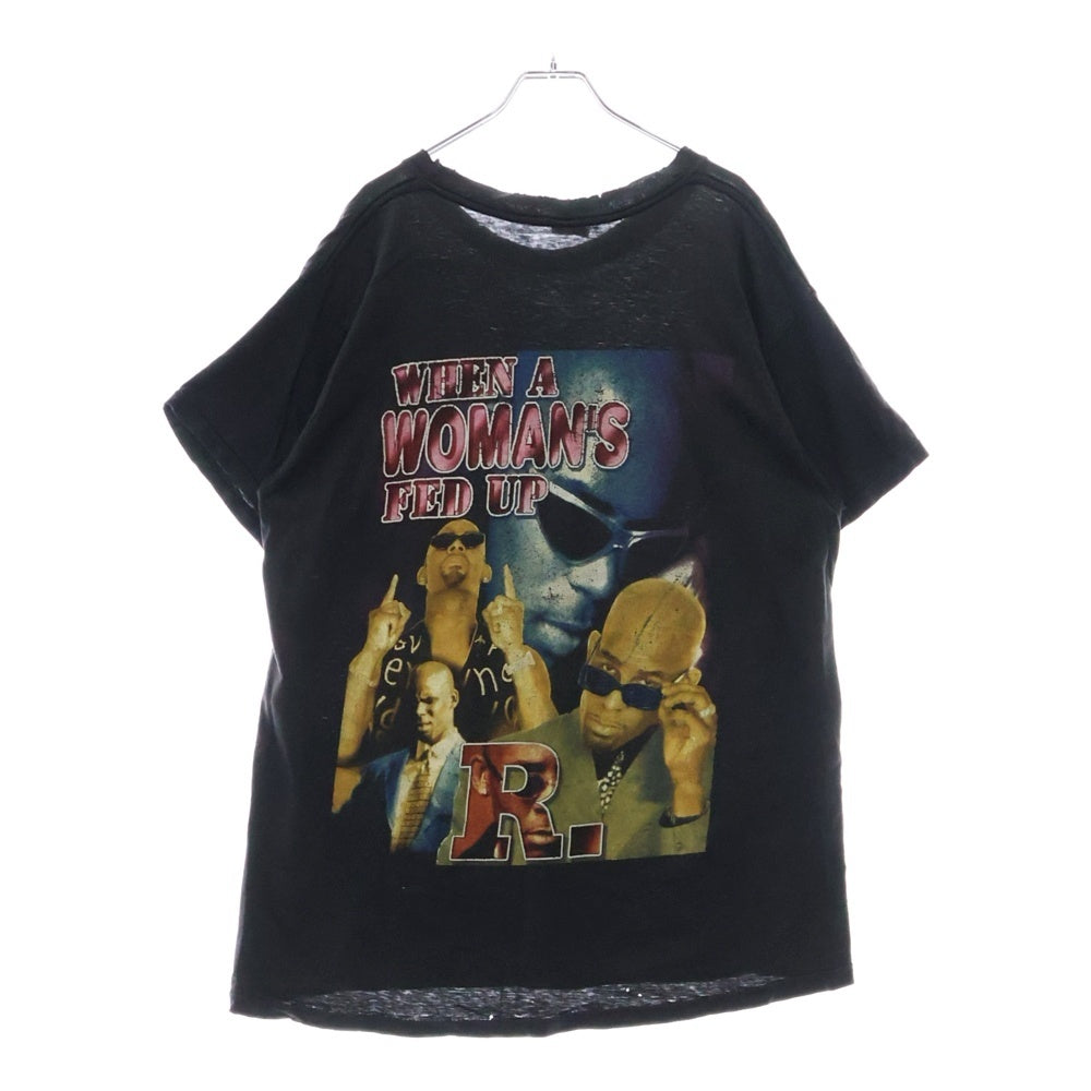 VINTAGE(ヴィンテージ) 90s vintage R.Kelly when a woman's fed up T-shirt ヴィンテージ シングルステッチ R・ケリー クルーネック半袖Tシャツカットソー ブラック
