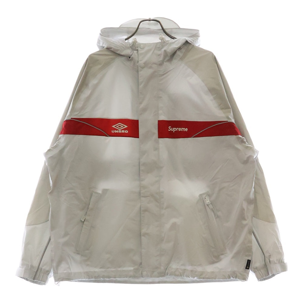 SUPREME(シュプリーム) 25SS ×UMBRO GORE-TEX Hooded Jacket アンブロ ゴアテックスフーデッドジャケットブルゾン ホワイト/レッド