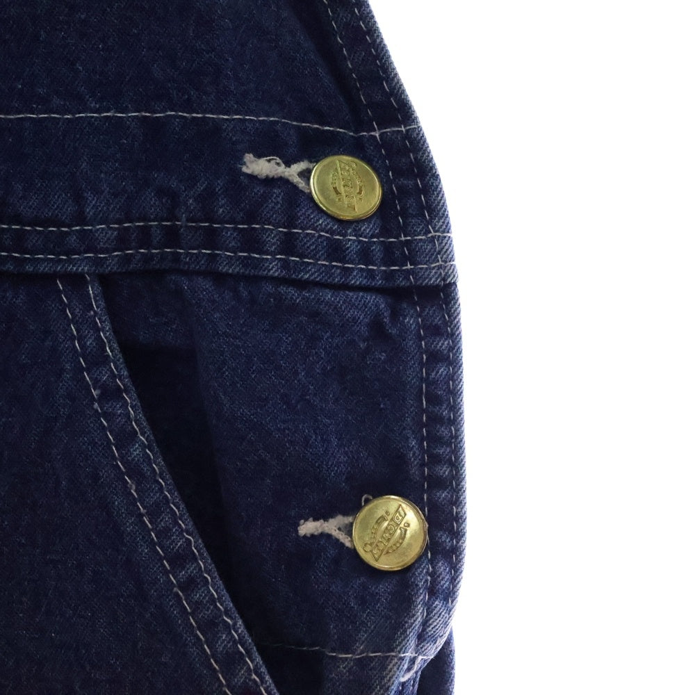 Dickies(ディッキーズ) STONEWASHED INDIGO BIB OVERALL ワンポイントロゴ オーバーオール インディゴ