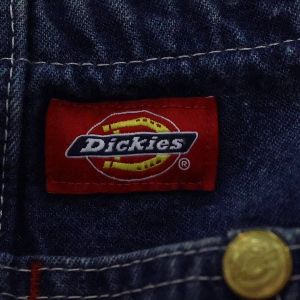 Dickies(ディッキーズ) STONEWASHED INDIGO BIB OVERALL ワンポイントロゴ オーバーオール インディゴ